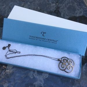 Autumn Winds Topaz Crystal & Brass Necklace